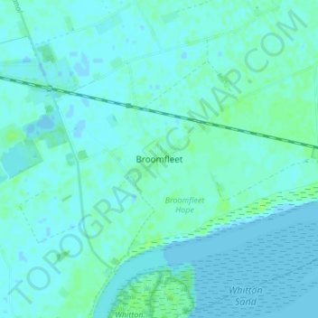 Topografische Karte Broomfleet, Höhe, Relief