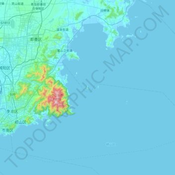 Topografische Karte 大管岛, Höhe, Relief