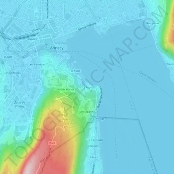 Topografische Karte La Puya, Höhe, Relief