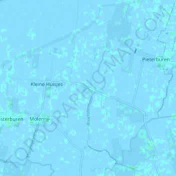 Topografische Karte Broek, Höhe, Relief