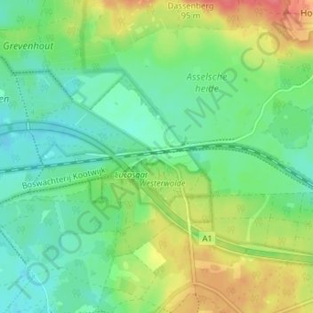 Topografische Karte Assel, Höhe, Relief