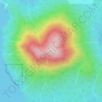 Topografische Karte Lone Cone, Höhe, Relief