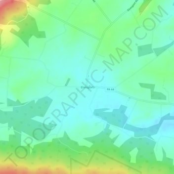 Topografische Karte Elimsport, Höhe, Relief