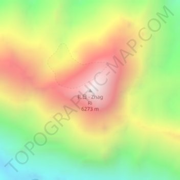 Topografische Karte 扎日, Höhe, Relief