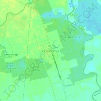 Topografische Karte La Esperanza, Höhe, Relief