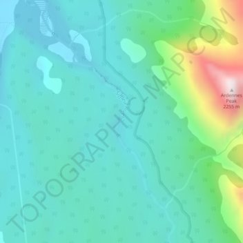 Topografische Karte Siffleur Falls, Höhe, Relief