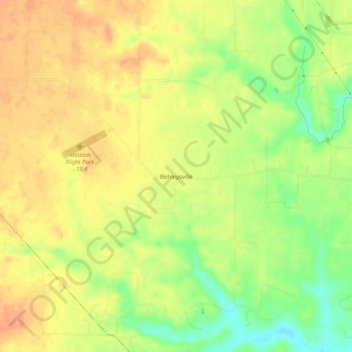 Topografische Karte Bohleysville, Höhe, Relief