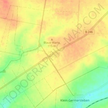 Topografische Karte Stadt Frankfurt, Höhe, Relief