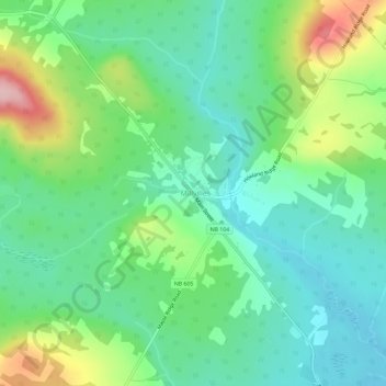 Topografische Karte Millville, Höhe, Relief