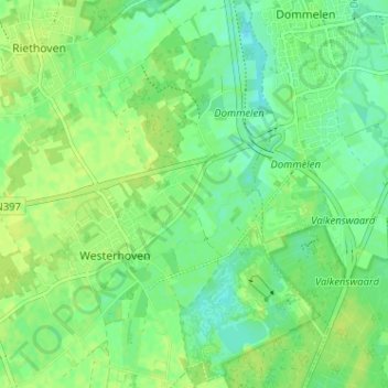 Topografische Karte Loveren, Höhe, Relief