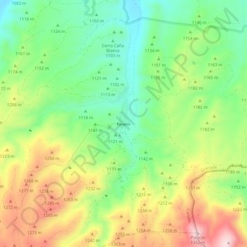 Topografische Karte Rejano, Höhe, Relief