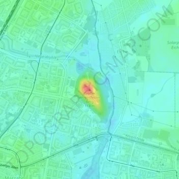 Topografische Karte Großer Ahrensfelder Berg, Höhe, Relief