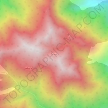 Topografische Karte Dugad, Höhe, Relief