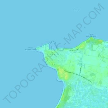 Topografische Karte L'Herbaudière, Höhe, Relief