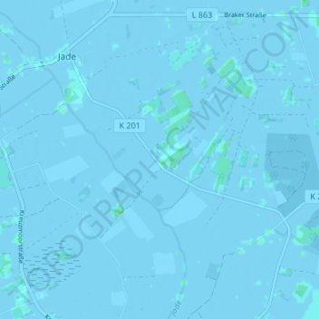 Topografische Karte Nordbollenhagen, Höhe, Relief