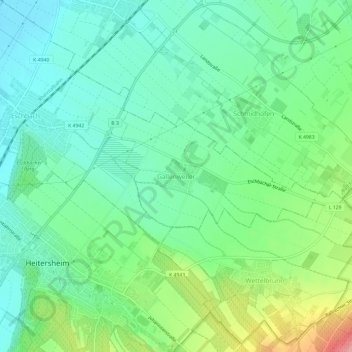 Topografische Karte Gallenweiler, Höhe, Relief