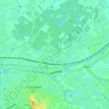 Topografische Karte Ampsen, Höhe, Relief