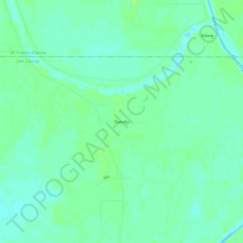 Topografische Karte Dansby, Höhe, Relief