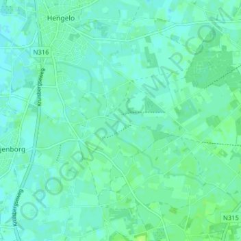 Topografische Karte Dunsborg, Höhe, Relief