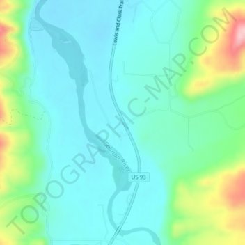 Topografische Karte Carmen, Höhe, Relief