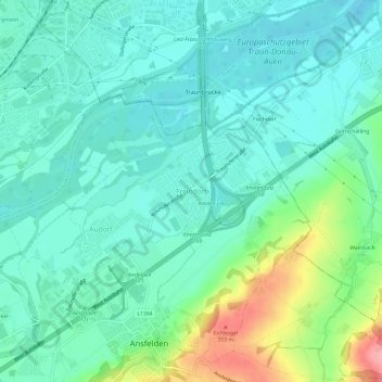 Topografische Karte Freindorf, Höhe, Relief