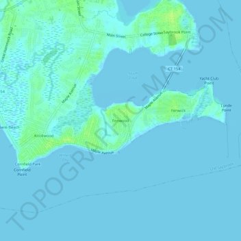 Topografische Karte Fenwood, Höhe, Relief