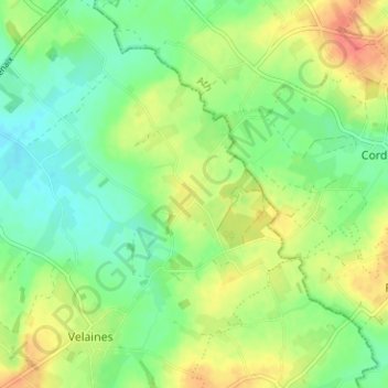 Topografische Karte Ogimont, Höhe, Relief