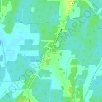 Topografische Karte Barrington, Höhe, Relief