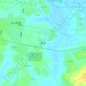 Topografische Karte 南山村, Höhe, Relief