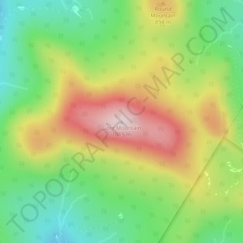 Topografische Karte Gore Mountain, Höhe, Relief