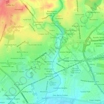 Topografische Karte Duncan Village, Höhe, Relief