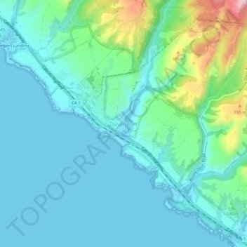 Topografische Karte Davenport, Höhe, Relief