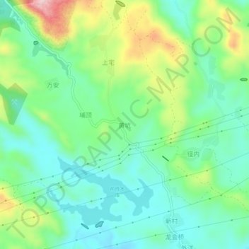 Topografische Karte 黄坑, Höhe, Relief