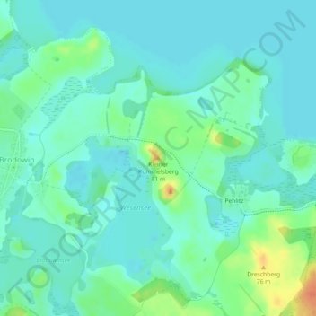 Topografische Karte Kleiner Rummelsberg, Höhe, Relief