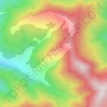 Topografische Karte bash, Höhe, Relief