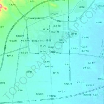 Topografische Karte 仁厚镇, Höhe, Relief