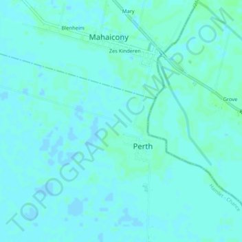 Topografische Karte Broomlands, Höhe, Relief
