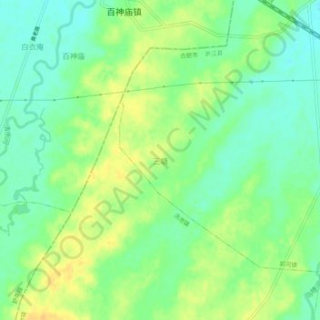 Topografische Karte 三塘, Höhe, Relief