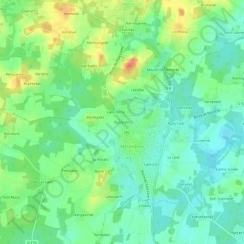 Topografische Karte Nazareth, Höhe, Relief