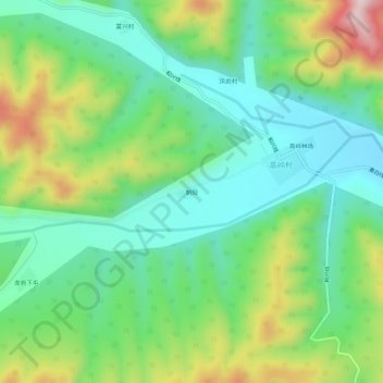 Topografische Karte 朝阳, Höhe, Relief