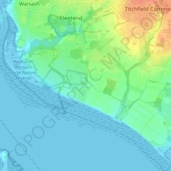 Topografische Karte Chilling, Höhe, Relief
