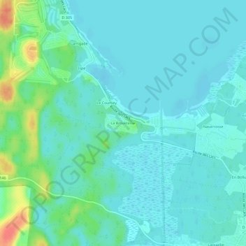 Topografische Karte La Broustasse, Höhe, Relief