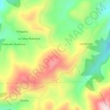 Topografische Karte Carrilancha, Höhe, Relief