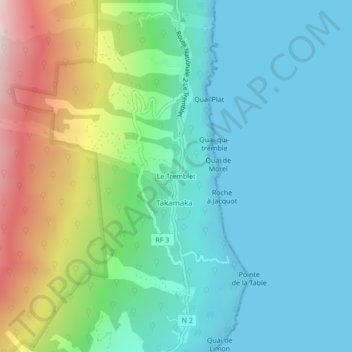 Topografische Karte Le Tremblet, Höhe, Relief