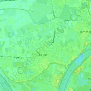 Topografische Karte Kapel, Höhe, Relief