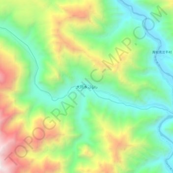 Topografische Karte 大同乡, Höhe, Relief