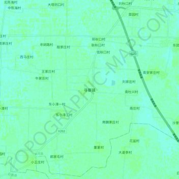 Topografische Karte 寻寨镇, Höhe, Relief