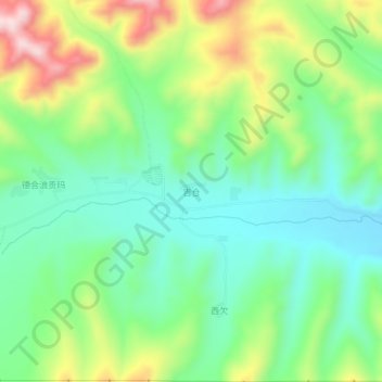 Topografische Karte 吉仓, Höhe, Relief