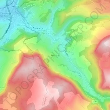 Topografische Karte La Bastide, Höhe, Relief