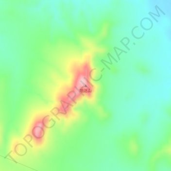 Topografische Karte 哈达山, Höhe, Relief